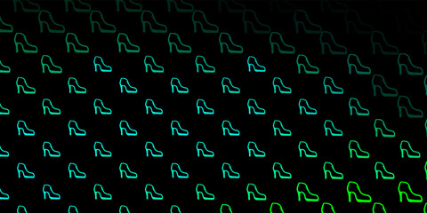 Dark green vector backdrop with woman's power symbols.