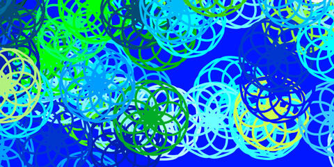 Light Blue, Green vector texture with disks.