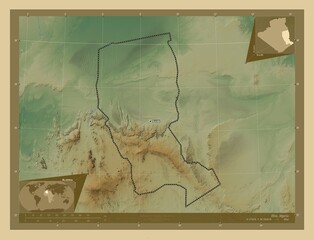 Illizi, Algeria. Physical. Labelled points of cities