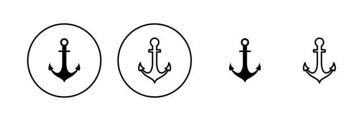 Anchor icon vector. Anchor sign and symbol. Anchor marine icon.