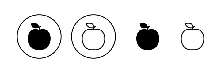 Apple icon vector. Apple sign and symbols for web design.