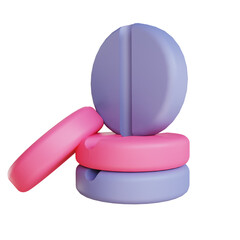 3D illustration pills suitable for medical