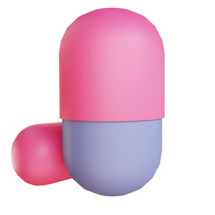 3D illustration medicine capsules suitable for medical