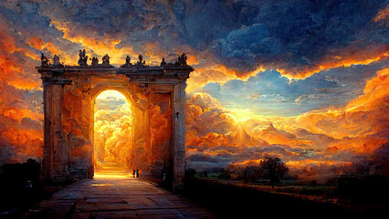 gate to paradise illustration - image generated by ai.