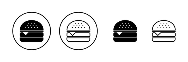 Burger icon vector. burger sign and symbol. hamburger