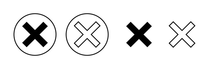 Close icon vector. Delete sign and symbol. cross sign