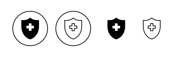 Health insurance icon vector. Insurance health document sign and symbol