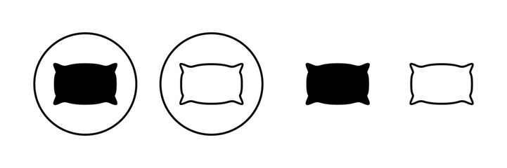Pillow icon vector. Pillow sign and symbol. Comfortable fluffy pillow