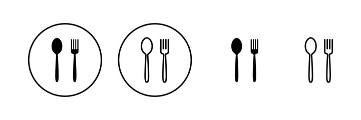 spoon and fork icon vector. spoon, fork and knife icon vector. restaurant sign and symbol