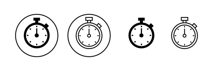 Stopwatch icon vector. Timer sign and symbol. Countdown icon. Period of time