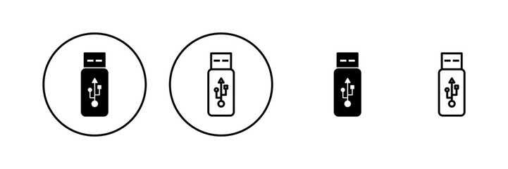 Usb icon vector. Flash disk sign and symbol. flash drive sign.