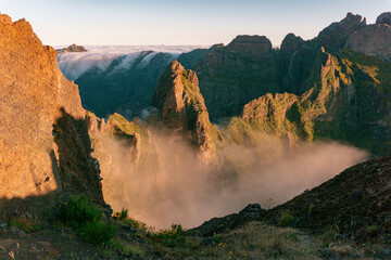 Cloud waterfall in Funchal, Madeira