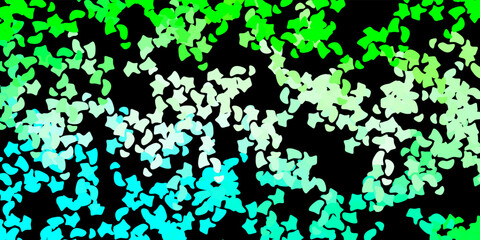 Dark green vector texture with memphis shapes.