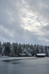 Winter am Hackensee im wunderschönen Bayern