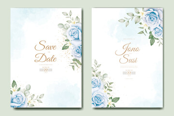 Beautiful Floral Wreath Wedding Invitation Card