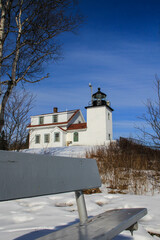 lighthouse in the snow