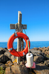life buoy on the beach