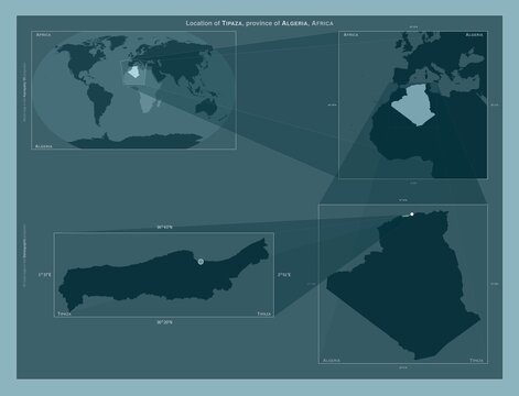Tipaza, Algeria. Described location diagram