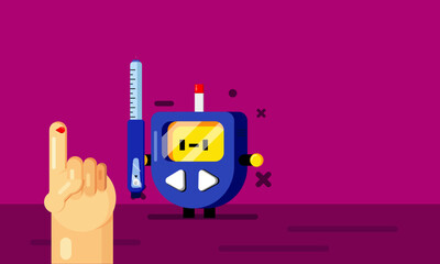 Hand drawn world diabetes day background