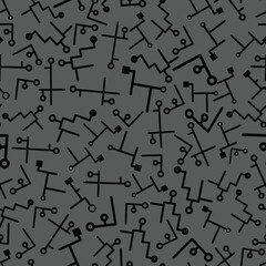 Technology computer programming motherboard circuit repeating pattern background - grey and black