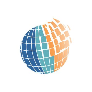 abstract blue globe