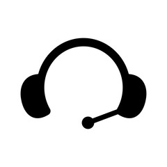 Headphone icon in black color.