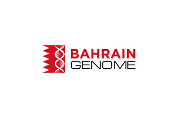 DNA logo Deoxyribonucleic acid  Genetic human molecular genome program Biological Technologies Bahrain national flag