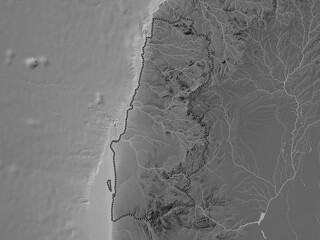 Namibe, Angola. Grayscale. No legend