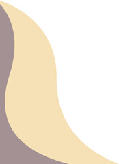 Aesthetic Corner Design Shape Vector. Wavy Corner Border Shape Design.
