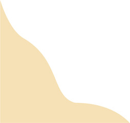 Aesthetic Corner Design Shape Vector. Wavy Corner Border Shape Design.