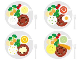 ハンバーグワンプレートP.