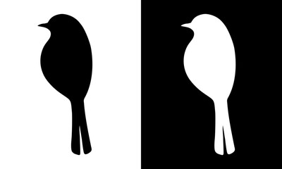 Illustration Vector Graphic od Bird Icon Black White