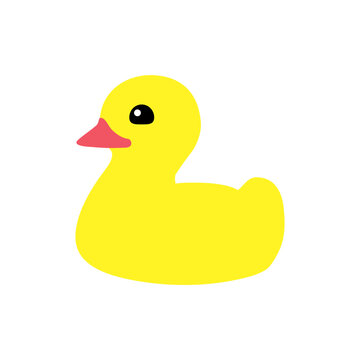 yellow rubber duck - isolated