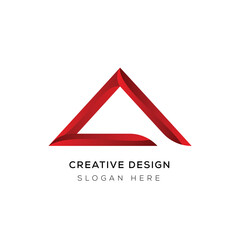 Creative gradient letter a logo design template