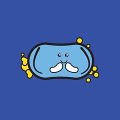 illustration vector graphic of character soap cute.