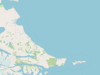 Fototapeta premium Tierra del Fuego, Argentina. OSM. No legend