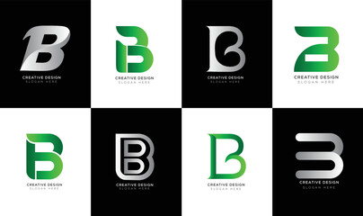 Branding identity initial letter B logo design collection