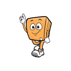 box character cartoon mascot vector