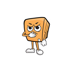 box character cartoon mascot vector