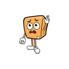 box character cartoon mascot vector