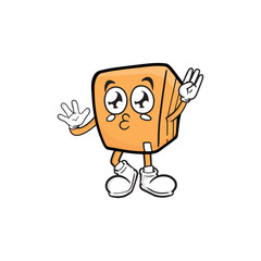 box character cartoon mascot vector