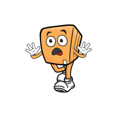 Fototapeta premium box character cartoon mascot vector