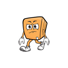 box character cartoon mascot vector