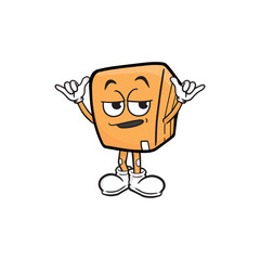 box character cartoon mascot vector