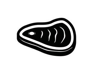 Beef meat symbol icon vector. Beefsteaks for BBQ or barbecue silhouette illustration logo design