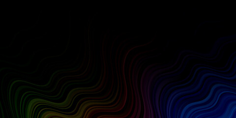 Dark Multicolor vector pattern with lines.