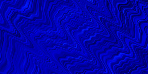 Dark BLUE vector background with curves.