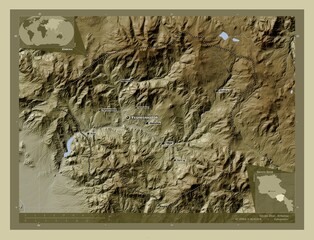 Vayots Dzor, Armenia. Wiki. Labelled points of cities