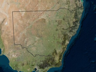 New South Wales, Australia. Low-res satellite. No legend