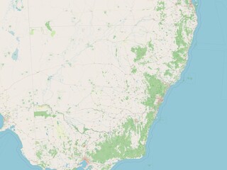 New South Wales, Australia. OSM. No legend